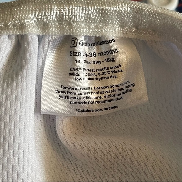 Bambi & Boo-Reusable baby Swim Diapers, 1 Pack (S & L), 10-40 lbs. open bag. New - Picture 10 of 10